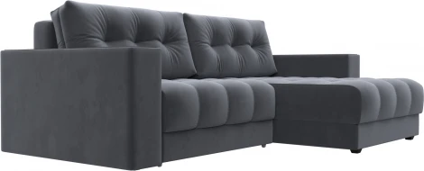 Диван угловой с декором Лига-049 НПБ Лига Диванов (Велюр) арт.128458