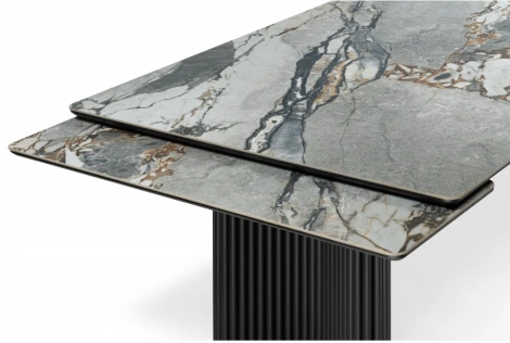 Кухонный стол Woodville Адажио (Металл,Керамика/Черный) арт.621183