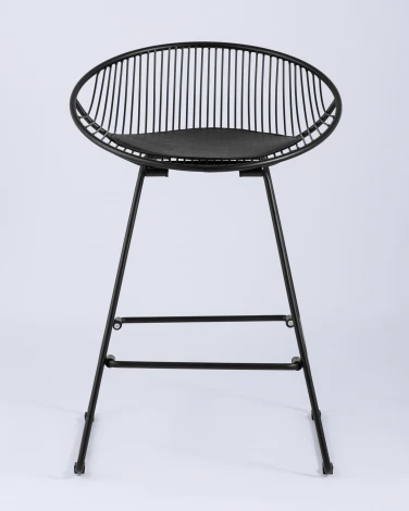 Стул полубарный Stool Group UFO черный с черной подушкой УТ000004225