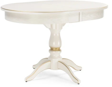 Деревянный стол Woodville Сайрус слоновая кость / золото 515971