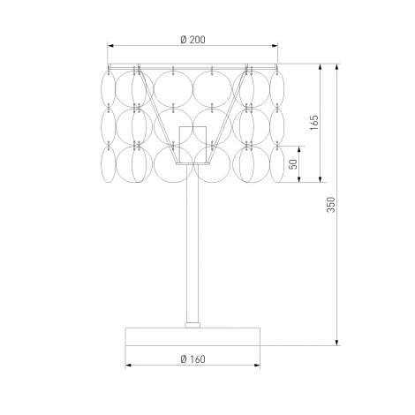 Настольная лампа с выключателем Eurosvet Sandra 208101 латунь/перламутр (a071168) (220V)