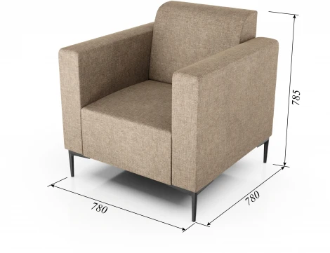 Кресло Arsko Ник бежевая рогожка