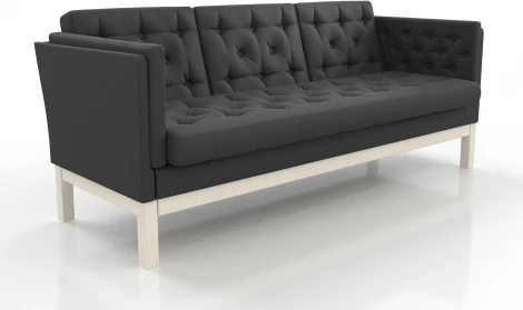 Диван Arsko Айверс Б беленый дуб черная рогожка