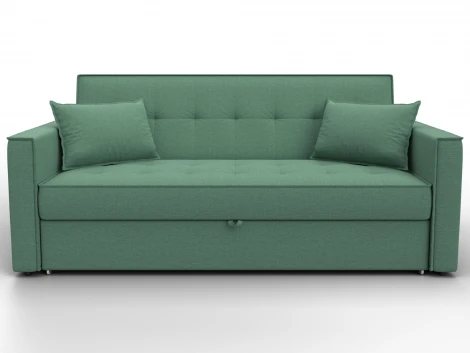 Диван прямой Лига-104 (160) (ЛДСП,Брус,Фанера,Рогожка/Зеленый) Лига Диванов 134878