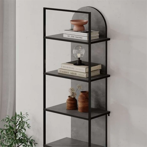 Стеллаж прямой ARCHY BOOKCASE LEVE (ЛДСП/Серый) арт.LEV01140