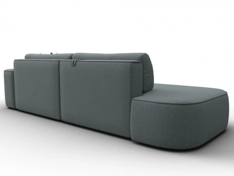 Диван угловой Лига-065 БП угол правый (ДСП,Рогожка/Серый) Лига Диванов 134785