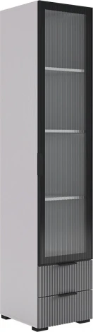 Зефир Шкаф однодверный 107.03 Mebelson (ЛДСП,ПВХ,МДФ,Металл/Светлое дерево,Черный,Серый) арт.UL.107-M.103.03.3269