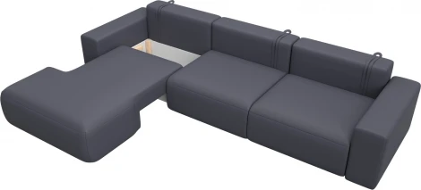 Диван угловой Лига-036 НПБ Классик Лонг левый угол Лига Диванов (Экокожа) арт.127793L