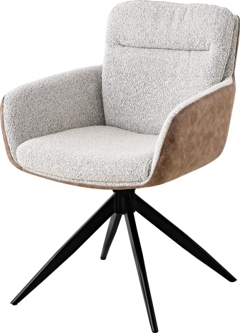 Стул обеденный Waldo светло-серый c бежевой экокожей Stool Group арт.УТ000039270