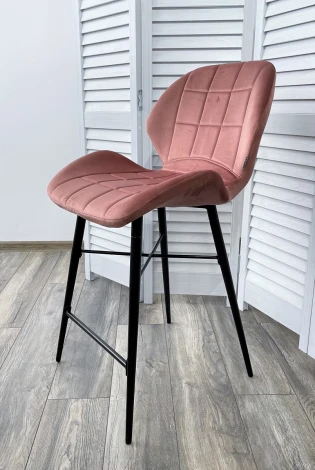 Полубарный стул M-City MARCEL BLUVEL-52 PINK (H=65cm), велюр