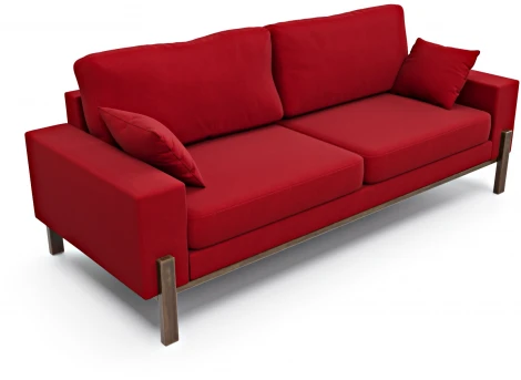 Диван Arsko прямой Хангель велюр красный