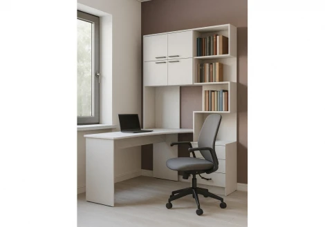 Компьютерный стол Эльброни левый белый 664904