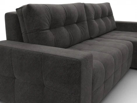 Диван угловой Лига-122 угол универсальный (ДСП,Брус,Велюр/Темно-коричневый) Лига Диванов 137609