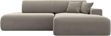 Диван угловой Лига-036 НПБ Модерн правый угол (Бежевый/Микровельвет) Лига Диванов арт.121398