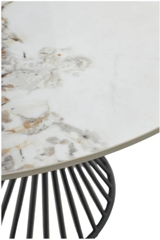 Стол M-City BUENO 120 GLOSS GOLDEN JADE SOLID CERAMIC / BLACK