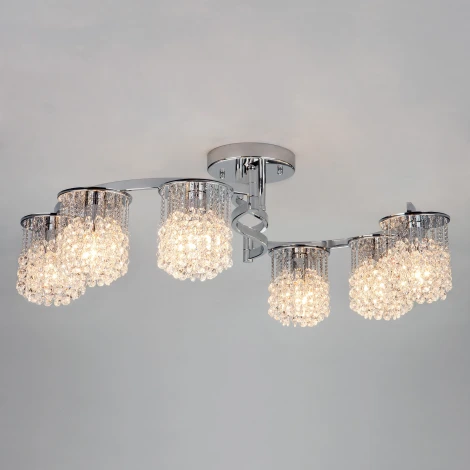 Потолочная люстра Eurosvet 3222 3222/6 хром Strotskis
