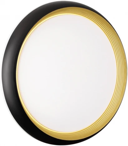 Настенно-потолочный светильник Sonex Tofiq Black 7651/EL PALE SN пластик/черный/золотой LED 70Вт 3000-6000К D480 IP43 пульт ДУ (220V, круглые)