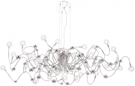 Подвесная люстра Crystal Lux MEDUSA SP30 CHROME (220V, на тросе, шарики)