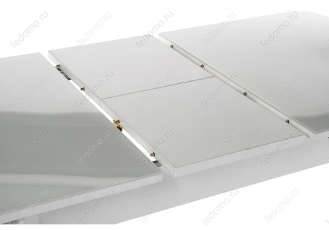 Стеклянный стол Woodville Бриллиант белый 368654