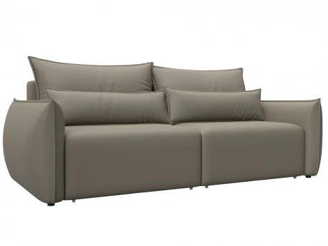 Диван прямой Лига-051 НПБ (ЛДСП,Брус,Фанера/Пластик/Экокожа/Бежевый) Лига Диванов 129878