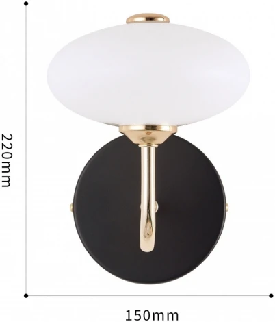 Бра светодиодное Arte Milano Neapol-73908 273908/1B BK/GD (220V)