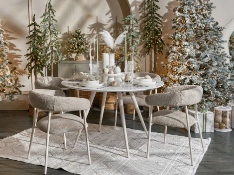 Комплект стульев Salma 2 шт. ОГОГО Обстановочка! 966606 (Металл,Мех/Светло-коричневый)