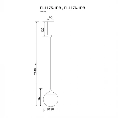 Подвесной светильник светодиодный Fluorite Perfectio FL1176-1PB
