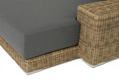 "Капри" кушетка из искусственного ротанга, цвет соломенный 4SIS арт.УТ-00009388