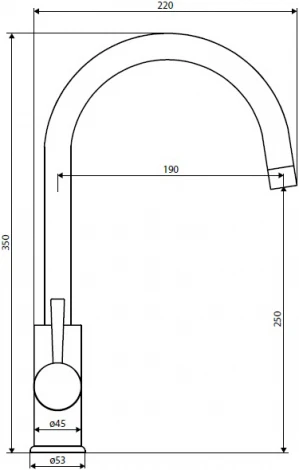 Смеситель Dorff Logic D3000000 для кухонной мойки