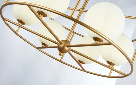 Потолочная люстра на штанге Simple Story 1145 1145-6PL (220V, шарики)