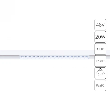 Трековый светильник магнитный Downlight Arte Lamp Linea A4645PL-1WH (LED, 48V)