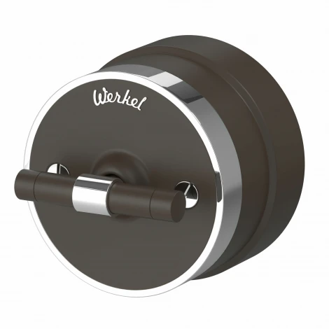 Переключатель / выключатель одноклавишный Vintage (мокко матовый/хром) Werkel W5812052 (a055915)