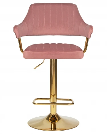 Стул барный DOBRIN CHARLY GOLD (розовый велюр (MJ9-32)) 5019_Golden-LM 5019_Golden-LM, цвет сиденья розовый (MJ9-32), основания золото