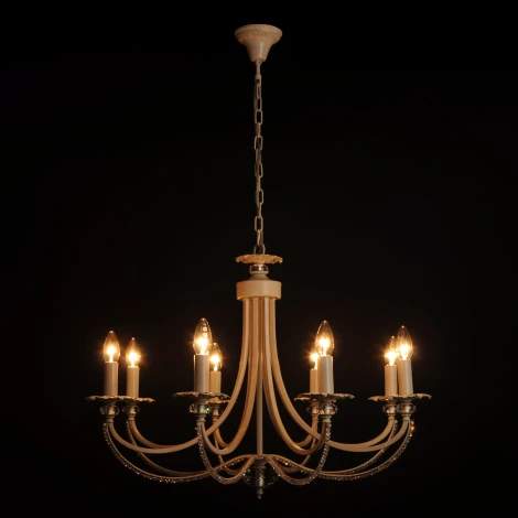 Подвесная люстра Abrasax Josephine 3007/8(creamgold) (220V, на цепи, свеча)