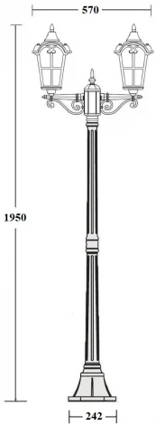 Наземный фонарь Oasis Light PORTO 86108A/02 Bl