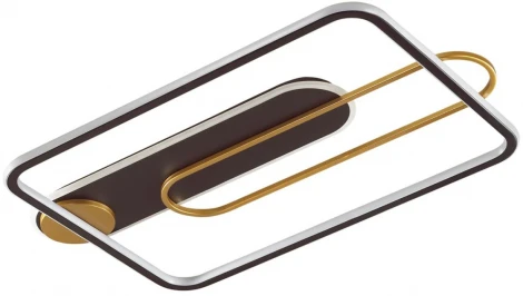 Люстра потолочная с пультом ДУ Shioto 5277/99CL черный, матовое золото LED 110W