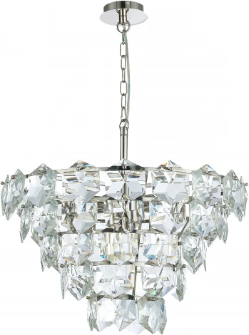 Подвесная люстра каскадная Simple Story 1098 1098-9PL (220V, хрусталь, на цепи)