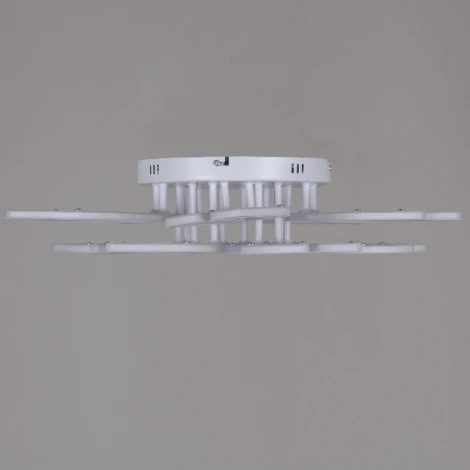 Потолочная люстра светодиодная на штанге с пультом с регулировкой цветовой температуры, яркости и с ночным режимом Reluce 00150-0.3-5+5 WH