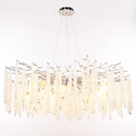 Подвесная люстра хрустальная Arte Milano Milano-1 23110.1000.14.E14.A CW (220V, на тросе)
