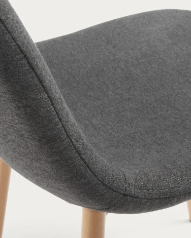 Обеденный стул La Forma (ex Julia Grup) Yaren (Серый/ Металл,Пена,Сталь,Фанера)