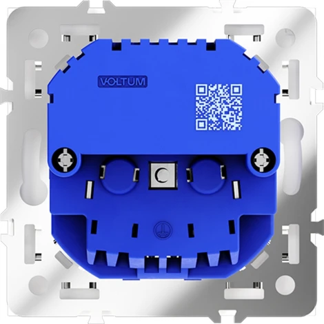 Розетка с заземлением, шторками и USBх2 (белый матовый) Voltum S70 VLS040402