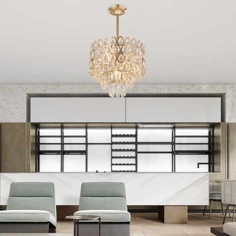 Потолочная люстра хрустальная на штанге Arte Milano Sorrento-2019 372019/6/300/390 GD (220V)