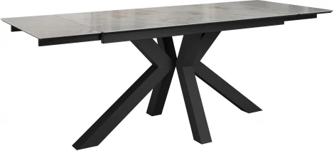 Стол DikLine SFE140 Керамика Italian Grey (глянец серый)/подстолье черное/опоры черные (2 уп.) арт.00-00075483
