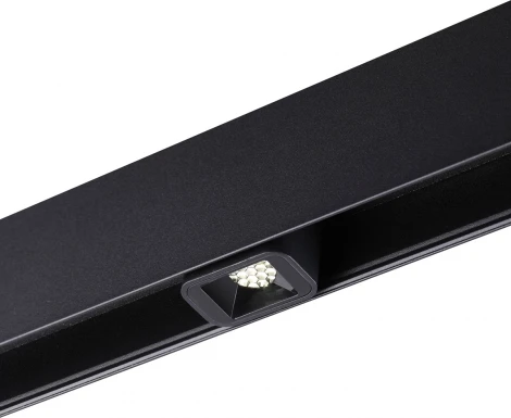 Трековый светильник для низковольтного шинопровода Novotech Flum 359513 черный LED 3W 48V 3000K