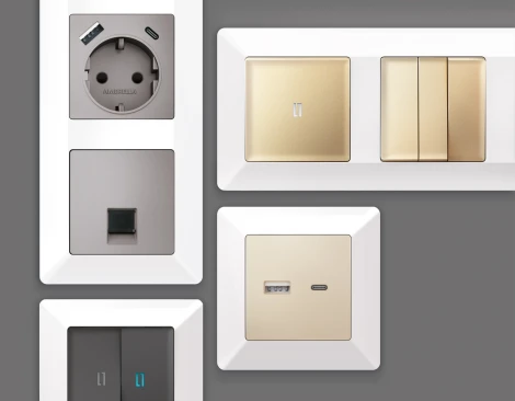 Рамка Ambrella Volt ALFA Line (Белый глянец) 2-ая AF110102