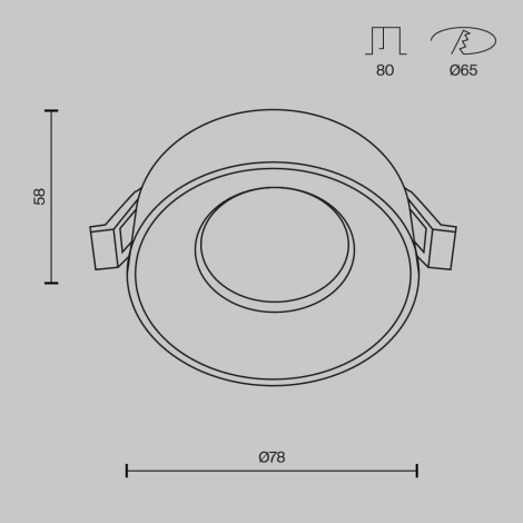 Встраиваемый светильник Pauline GU10 1x10Вт Maytoni Technical DL046-01W (220V, круглые)