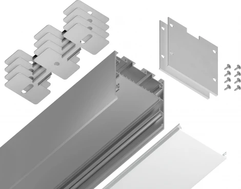 Алюминиевый профиль накладной/подвесной "Profile System" для светодиодной ленты до 33,4мм Ambrella Illumination GP3050AL