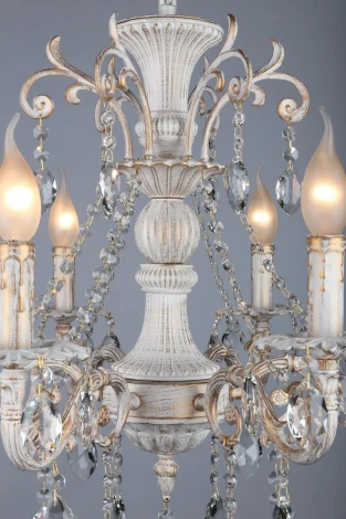 Подвесная люстра Omnilux Martina OML-79003-06 (220V, на цепи, подсвечник, свеча)