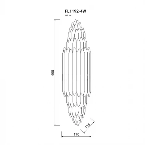 Настенный светильник Fluorite Selena FL1192-4W