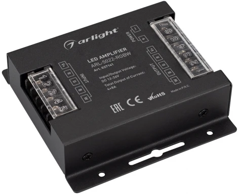 Усилитель ARL-5022-RGBW (12-24V, 4x8A, 384-768W) (IP20 Металл) 027141 Arlight